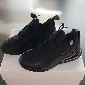 NWT Nike Air Max 270 Triple Black 
Women 5.5 - Youth 4
